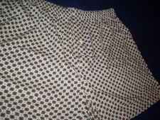 Boxer UOMO - FANTASIA FONDO BIANCO E ROMBI FIORATI - 100% Cotone - Taglia M 