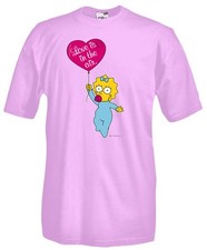 T-shirt Maggie Simpson rosa -