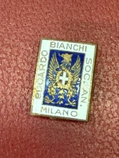 Distintivo Edoardo Bianchi Soc. An. Milano, biciclette, Fabbri & Boni, smaltato