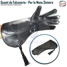 Guanti da Falconeria in Pelle Guanto per Manipolazione Uccelli Rapaci Caccia 14"