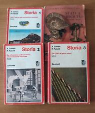 4 libri di testo scolastico di storia anni 80 usati negli anni 80