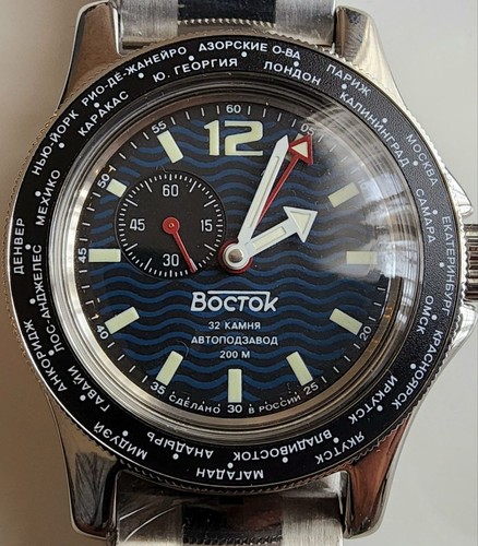 Vostok amfibia gmt - vostok, automatico