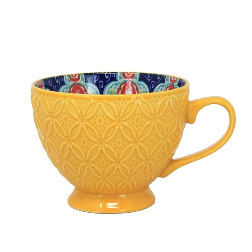 Yellow mug 350ml ceramic - mug,