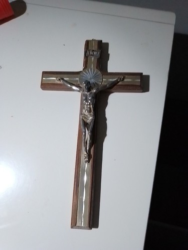 Crocifisso legno metallo - crocifisso,