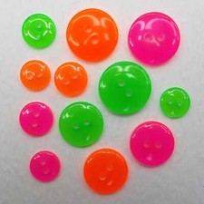 Bottoni fluorescenti neon 10mm