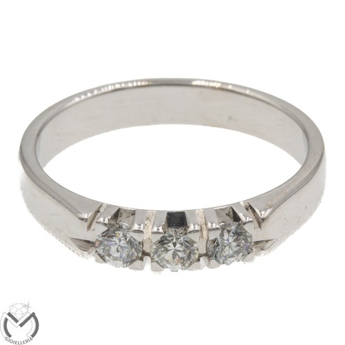 Anello oro bianco - anello, kt