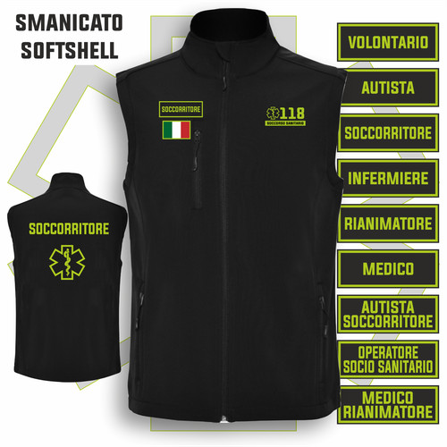118 smanicato softshell giacca