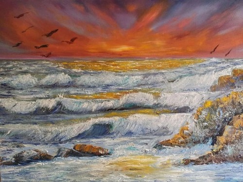 Quadro moderno sea poem - moderno,