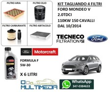 KIT TAGLIANDO FILTRI OLIO ORIGINALE 5W30 FORD MONDEO V 2.0 TDCI 110KW 150 CV