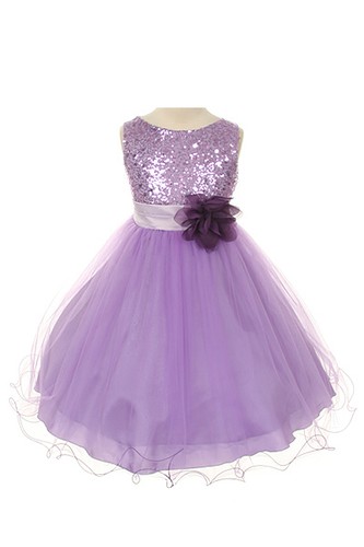 Abito bambina fiori - , paillettes