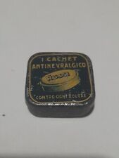 Scatola latta CACHET ANTINEVRALGICO RUSSI STABILIMENTO CHIMICO ANCONA (anni 30) 