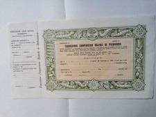 Azione Essiccatoio Cooperativo BOZZOLI Palmanova - Certificato azionario antico