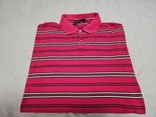 Etro Milano Raspberry Striped Pique Preppy Polo Shirt SZ 2XL  Made ITALY 