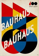 Poster Manifesto Locandina Pubblicitaria Design d'Epoca Stampa Vintage Bauhaus