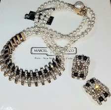 Parure Girocollo E Orecchini -Hollywood-Perle E Brillanti -  Marcel M Monaco