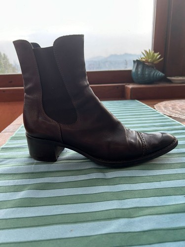Giorm stivaletti cuoio marrone - stivaletti,