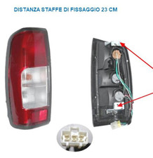 FANALE FANALINO POSTERIORE SX BIANCO ROSSO NISSAN NAVARA-KING CAB 1997 2002