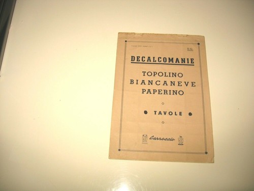 Decalcomanie tavole topolino - tavole, "topolino