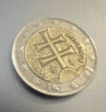 Moneta 2 EURO 2009 RARA Slovensko Doppia Croce ERRORE DI CONIO (Collezione)