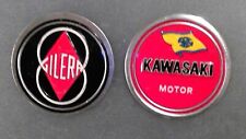 2 STEMMI IN METALLO - GILERA MOTO KAWASAKI MOTOR - VINTAGE PERFETTI
