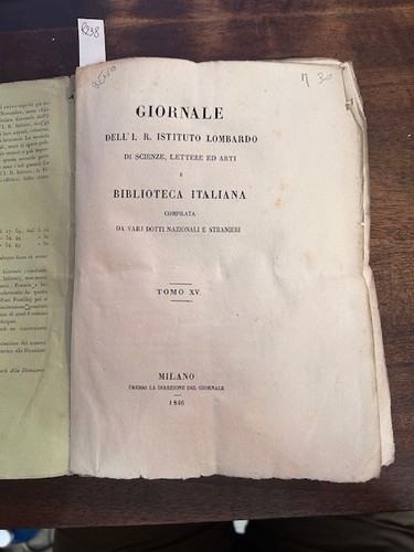 Giornale dell istituto - giornale, dell'i.r.istituto