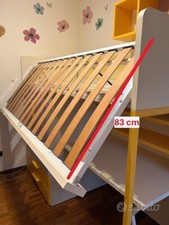 Camera letto a castello lilla e gialla con sedia e tende incluse