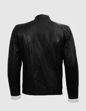 Giacca uomo pelle bovina nera