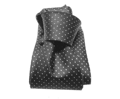 Cravatta nera pois bianchi - a,