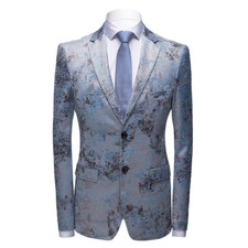 Uomo Giacca Smoking Abito Casual Giacca Monopetto Cappotto Top Festa Ballo Fit