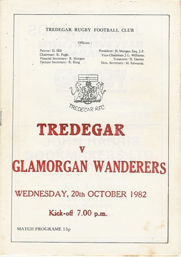 Tredegar glamorgan - tredegar, v glamorgan