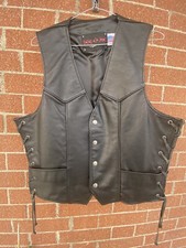Gilet Biker In Pelle Schott Unisex Tg.M