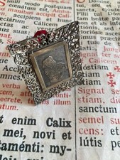 RARA ANTICA CORNICE IN MINIATURA ARGENTO: Madonna Ferruzzi - UNO un ERRE - anni '30!