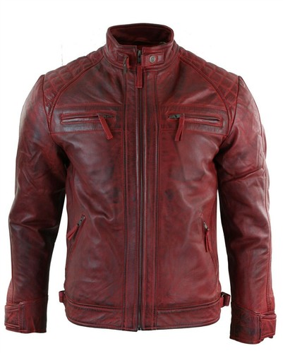 Nuovo uomo pelle rossa giacca - uomo,
