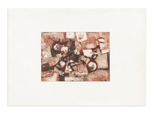 ENZO BRUNORI (1924-1993) OPERA INCISIONE ACQUAFORTE Foglio cm 50x70 Firma e Data