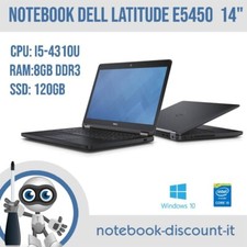 Notebook Dell Latitude E5450 CPU Intel i5-4310u  Ram 8gb HDD 120gb Win 10    14"