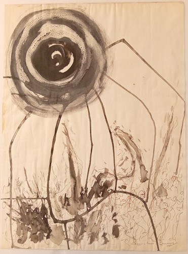 Disegno omaggio sassu 1969 - sassu,