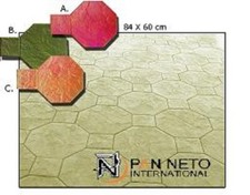 Stampo Pavimenti Stampato Cemento "Palladio Ottagonale C" 75x75cm Concrete Text