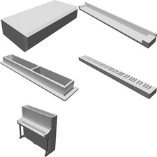 Desktop Organizer for Pen and Calculator - Yamaha U2 Piano Design