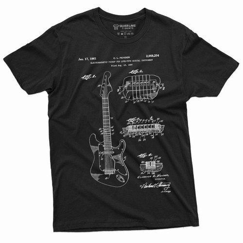 Maglietta chitarra 1955 patent - chitarra,