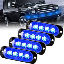 4-LED Lampeggiante Blu Polizia