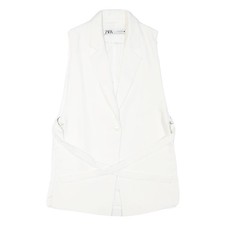 ZARA Donna Bianco Gilet senza