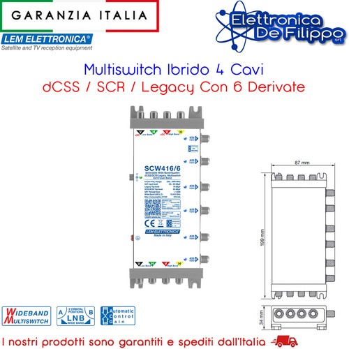 Multiswitch ibrido con - ibrido, cavi