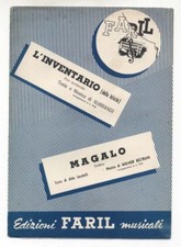Spartito L'INVENTARIO DELLA FELICITA' Alobianco MAGALO Wolmer Beltrami 1957