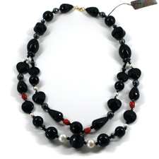 Collana 45cm, 2 fili, onice
