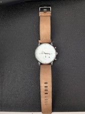 Orologio Uomo MVMT Chrono Quadrante Bianco/Argento 45MM Batteria Nuova!