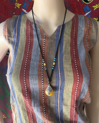 Collana perle semi neri