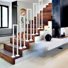 Corrimano per scale con montaggio a pavimento colore bianco h.110 cm