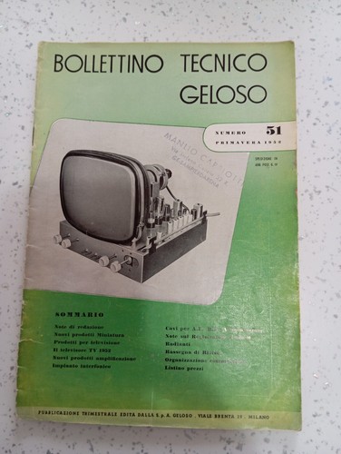 Bollettino tecnico geloso - tecnico,