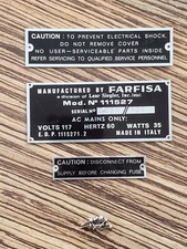 Targhette serie organo Farfisa