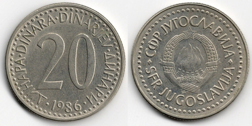 Jugoslavia dinara 1986 - 20,